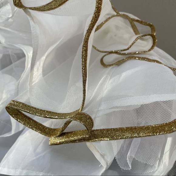 Blueberi Boulevard Girl’s Gold and White Formal Occasion Ruffle Dress Size 18m - Picture 7 of 10